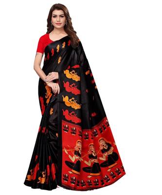 Combo Of 5 Poly Silk Multicolor Printed Women's Saree 5