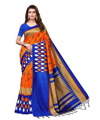 Combo Of 5 Poly Silk Multicolor Printed Women's Saree 4