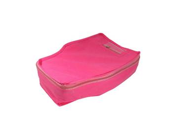 atorakushon   Fabric 3 Saree Cover and 2 Blouse Clothes Storage Bag Wardrobe Garments Organiser (Pink) 5