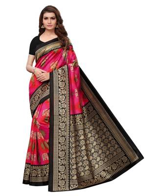 Combo Of 5 Poly Silk Multicolor Printed Women's Saree 6