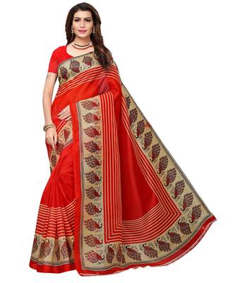 Combo of 5 Poly Silk Multicolor Printed Women's Saree 6