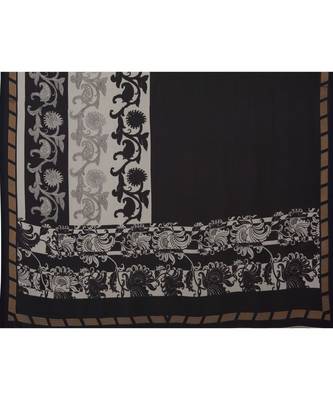 Combo of 2 Black & Pink Poly Georgette Printed Women's Saree/Sari 4