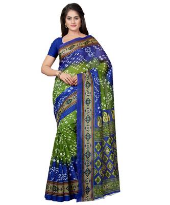 Combo of 5 Poly Silk Multicolor Printed Women's Saree 3