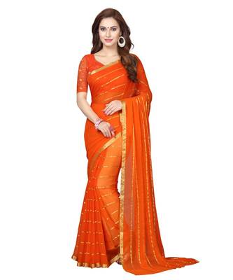 Women's chiffon Saree With Blouse Piece (Combosr-2151_Multi-Coloured) 3