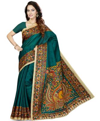 Combo of 5 Poly Silk Multicolor Printed Women's Saree. 4