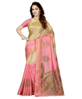 Combo of 5 Poly Silk Multicolor Printed Women's Saree. 5