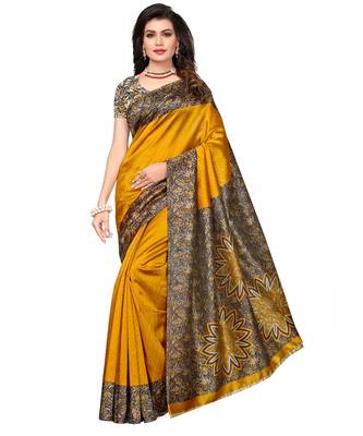 Combo of 5 Poly Silk Multicolor Printed Women's Saree. 3
