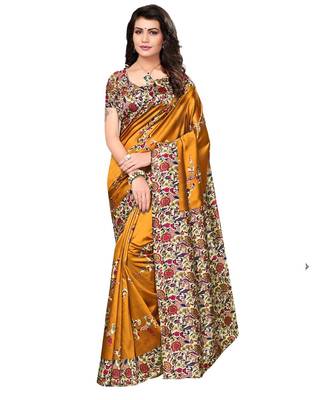 Combo of 5 Poly Silk Multicolor Printed Women's Saree. 5