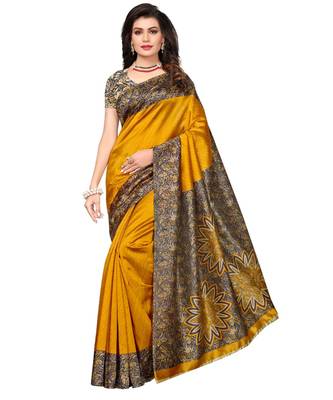 Combo of 3 Poly Silk Multicolor Printed Women's Saree / Sari With Blouse Piece 5