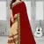 Cream Embroidered Georgette Saree With Blouse