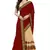 Cream Embroidered Georgette Saree With Blouse