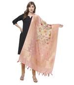 Trendy Pastel Pink Color Floral Dupatta