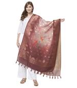 Bright Maroon Wedding Wear Digital Print Dupatta