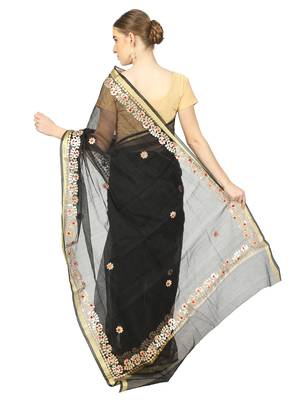 Black Kota Doria Gotta Patti Saree 2