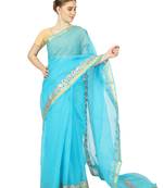 Blue Kota Doria Gotta Patti Saree