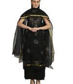 black kota doria kota doria unstitched salwar with dupatta