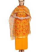 yellow lehariya kota doria unstitched salwar with dupatta