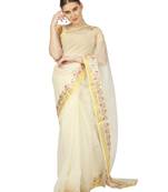 Lightbrown Kota Doria Gotta Patti Saree