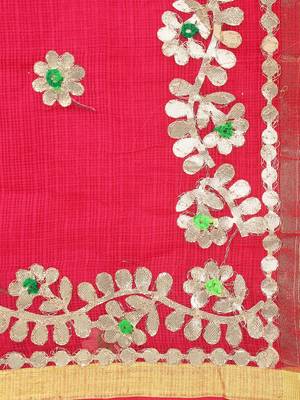 Rani Kota Doria Gotta Patti Saree 5