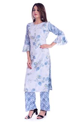blue printed Rayon kurta-sets 3