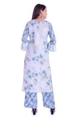 blue printed Rayon kurta-sets 5