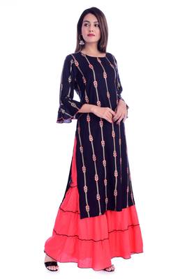 blue printed Rayon kurta-sets 2