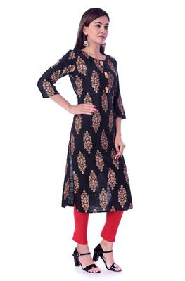 green printed Rayon kurtas-and-kurtis 2