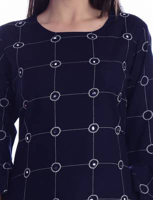 blue printed Rayon kurtas-and-kurtis 4