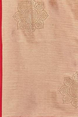 Red Woven Banarasi Silk Saree With Blouse 4