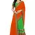 Orange Embroidered Georgette Saree With Blouse