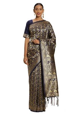 Red Woven  Art Silk Saree With Blouse 1