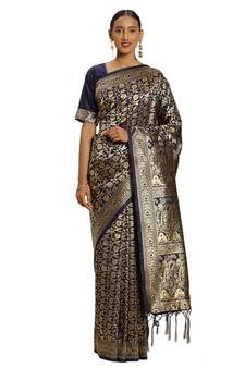 Red Woven  Art Silk Saree With Blouse