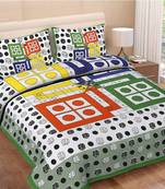 Multicolor Cotton Double Bedsheets