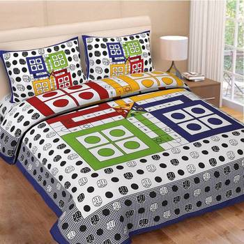 Multicolor Cotton Double Bedsheets 1