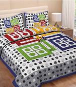 Multicolor Cotton Double Bedsheets