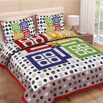 Multicolor Cotton Double Bedsheets 1