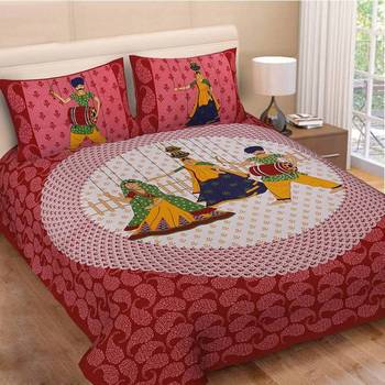 Multicolor Cotton Double Bedsheets 1
