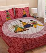 Multicolor Cotton Double Bedsheets