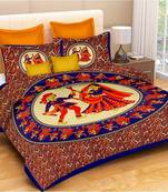 Multicolor Cotton Double Bedsheets