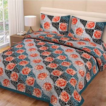 Multicolor Cotton Double Bedsheets 1