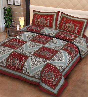 Multicolor Cotton Double Bedsheets 1