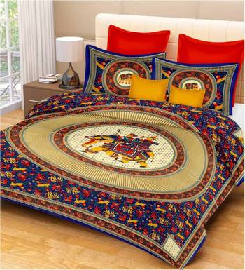 Multicolor Cotton Double Bedsheets 1