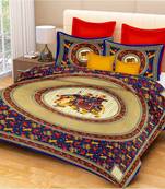 Multicolor Cotton Double Bedsheets
