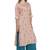 Women pink printed viscose kurti