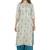 Women green printed viscose kurti