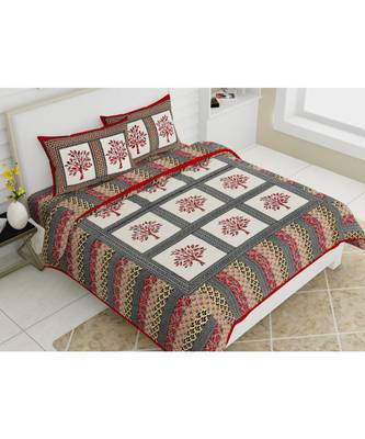 Multicolor Cotton Double Bedsheets 1