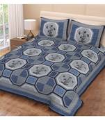 Multicolor Cotton Double Bedsheets