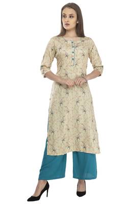 Women multicolor printed viscose kurti 1