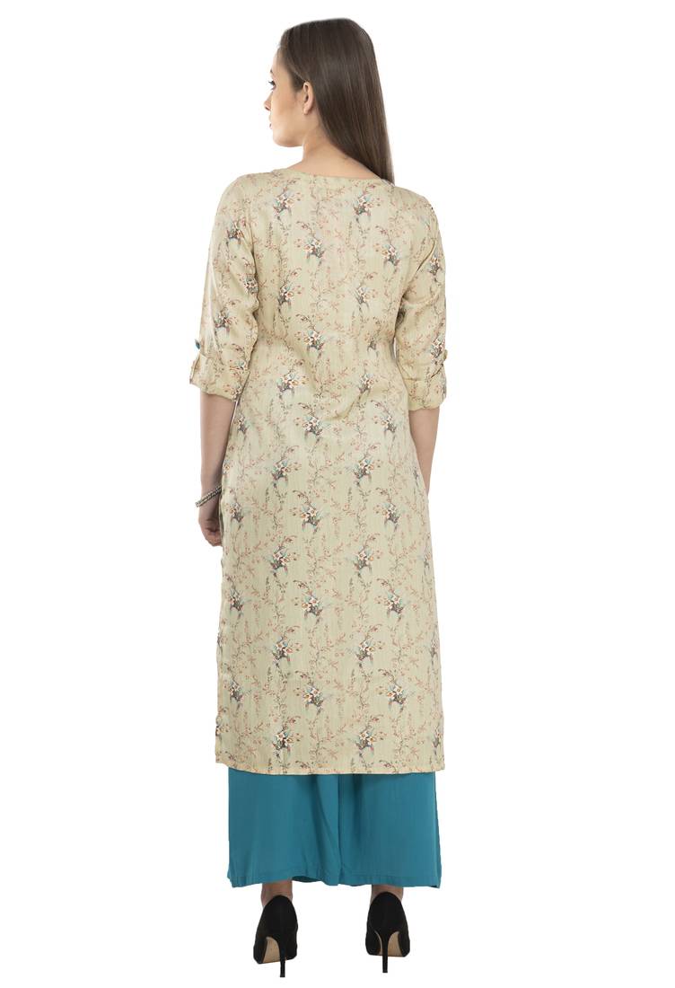 Women multicolor printed viscose kurti