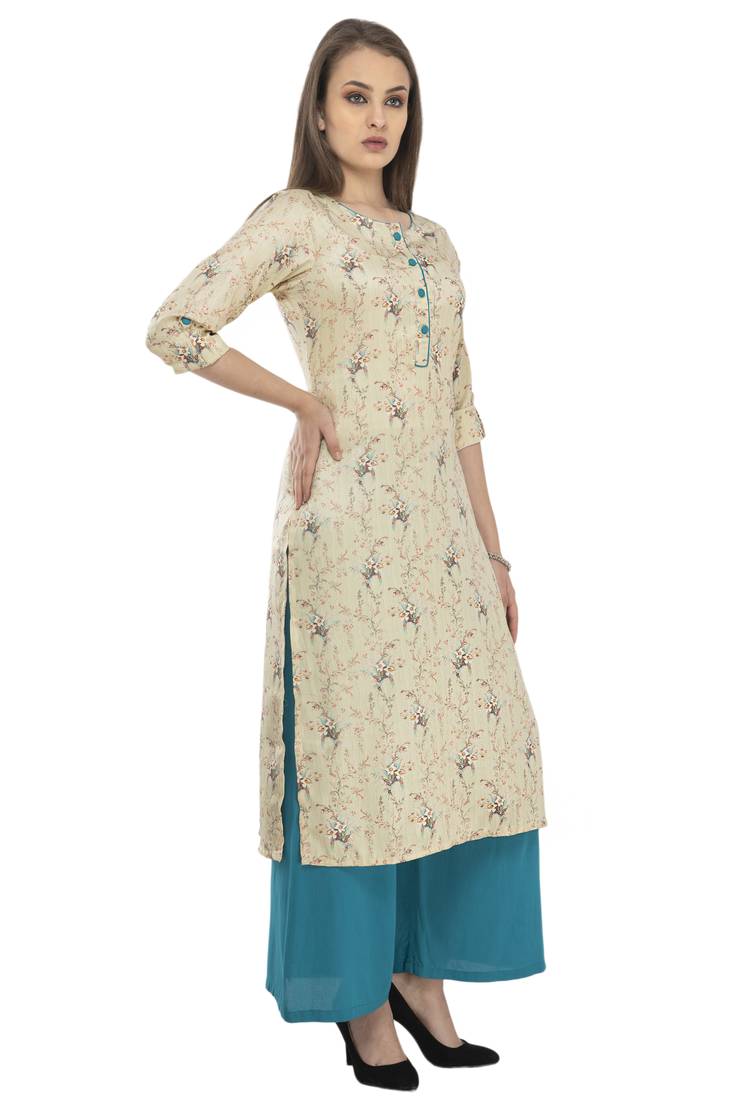 Women multicolor printed viscose kurti